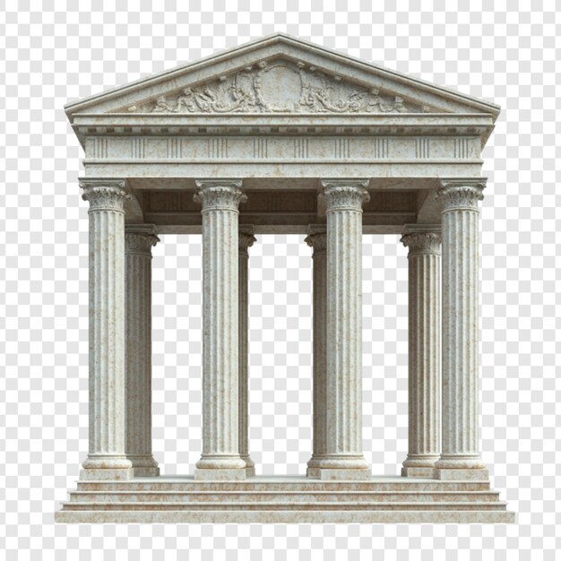 PSD elegant marble temple columns classical architecture design