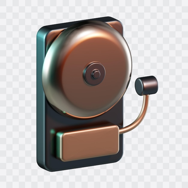 PSD emergency bell 3d icon