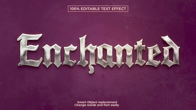 PSD enchanted text effect