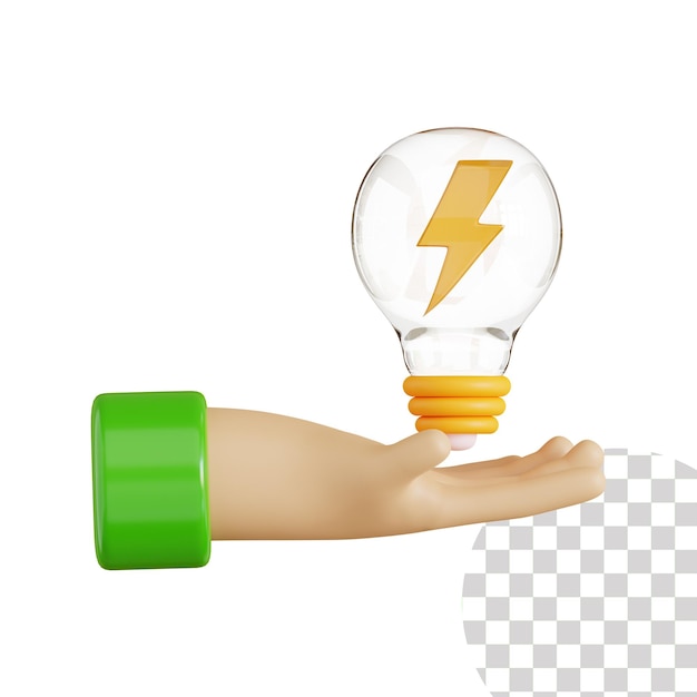 PSD energy saving 3d icon