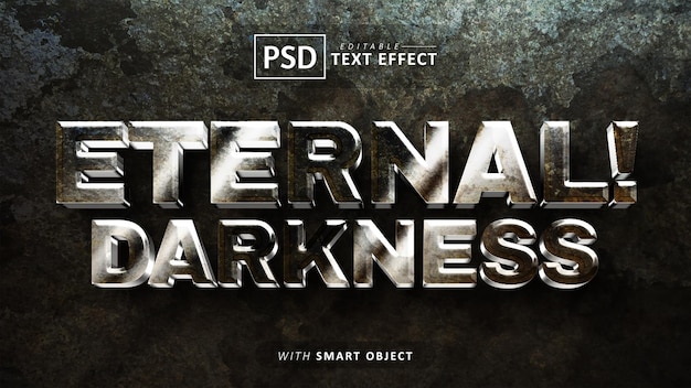 PSD eternal darkness text editable 3d font effect