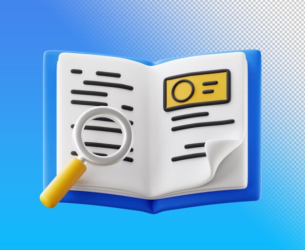 PSD exam study 3d illustration