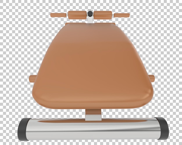 PSD exercise bench on transparent background 3d rendering illustration