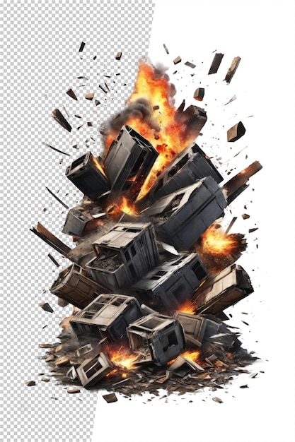 PSD explosion debris