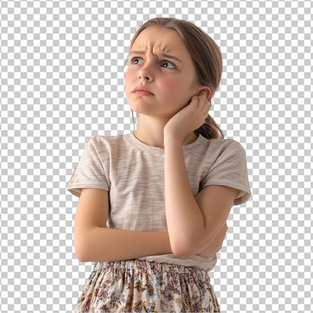 PSD expressive young girl posing