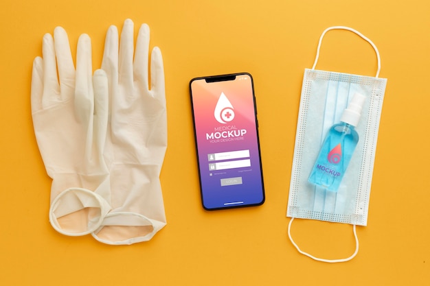 PSD face mask minimal concept mock-up