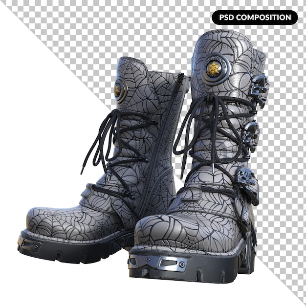 PSD fashion boot isolated 3d