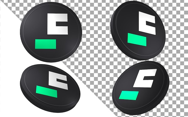 PSD fdusd first digital usd 3d render illustration coin token logo icon