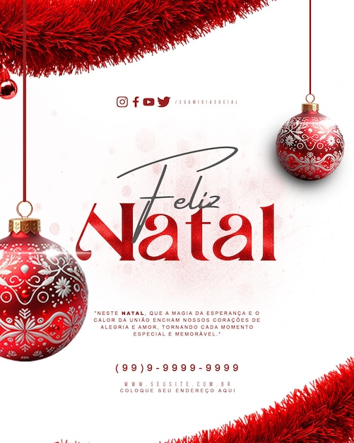 PSD feliz natal template
