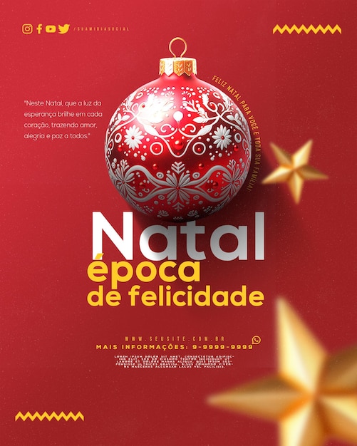 PSD feliz natal template