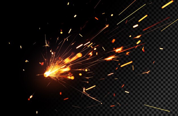 PSD fiery sparkler burst