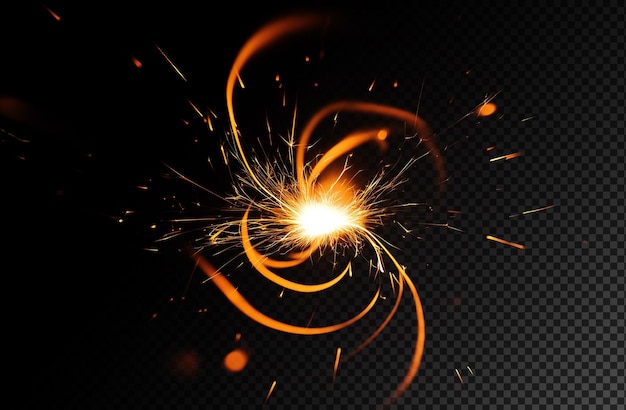 PSD fiery sparkler burst
