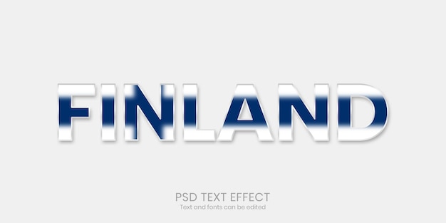 PSD finland text effect psd file editable finland flag text editable