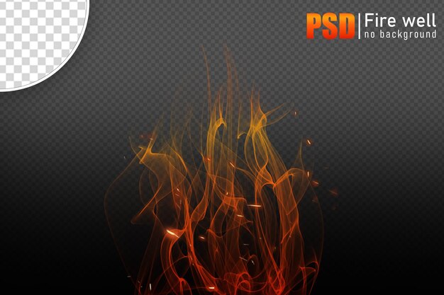 PSD a fire on a black background with the words psd.