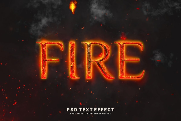 PSD fire text effect