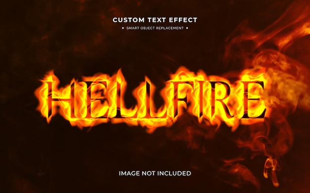 PSD fire video game 3d text style effect
