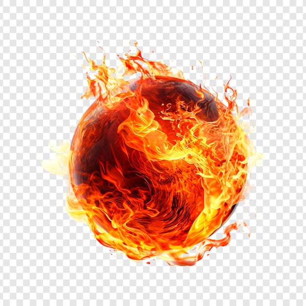 PSD fireball isolated on transparent background
