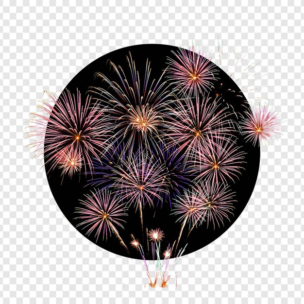 PSD fireworks display in the night sky colorful celebration