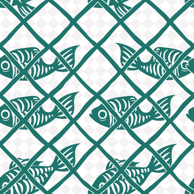 PSD fish on a green background with fish in the middle