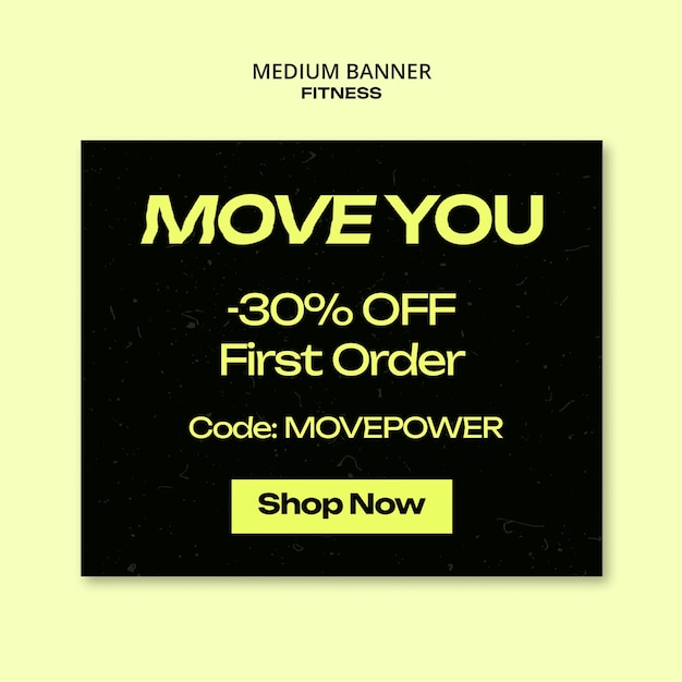 PSD fitness banner template design