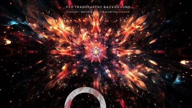 PSD flames and circles in space fantasy