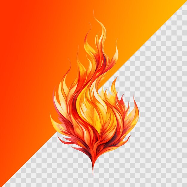 PSD flames set isolated on transparent background