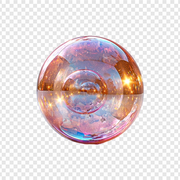 PSD floated soap bubble isolate on transparency background