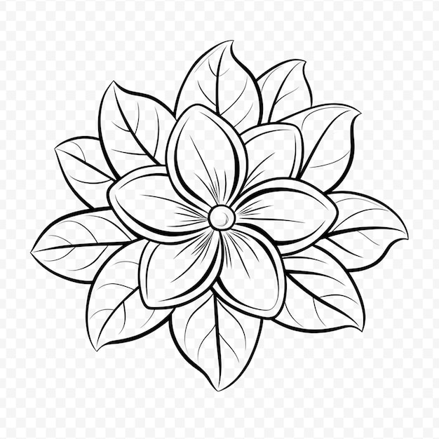 PSD flower on a transparent background free vector