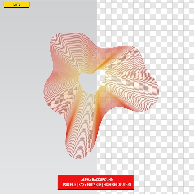 PSD flowing lines color