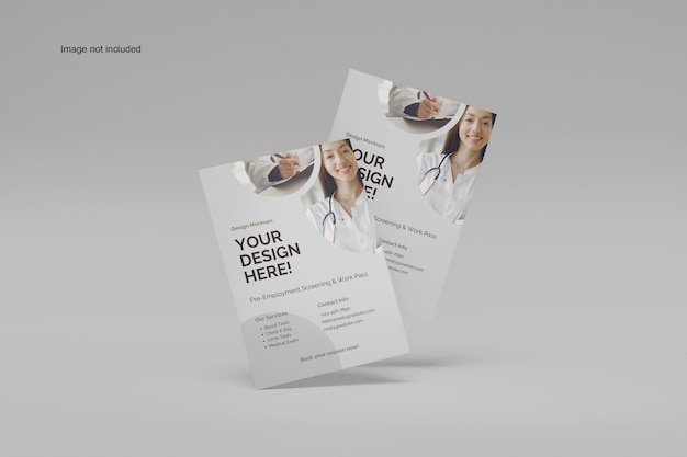 PSD flyer a4 mockup