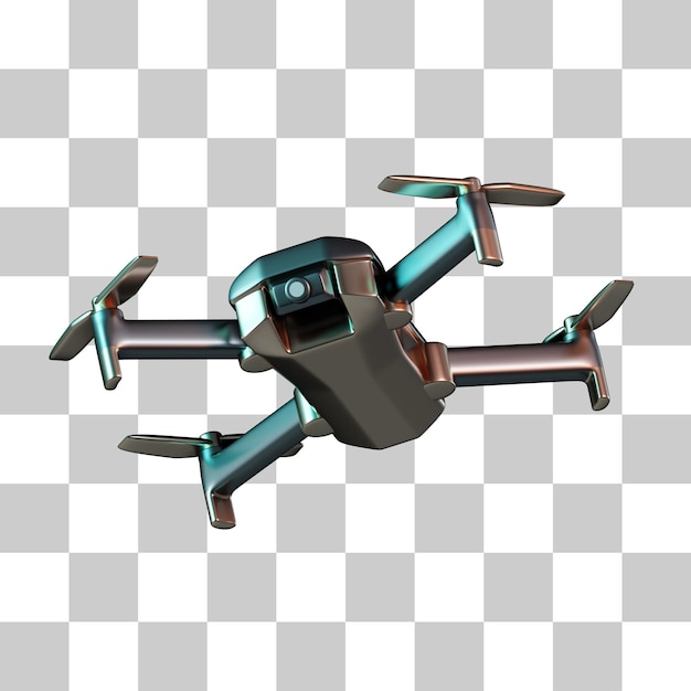 PSD flying drone 3d icon