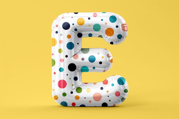 PSD foil balloon on white base