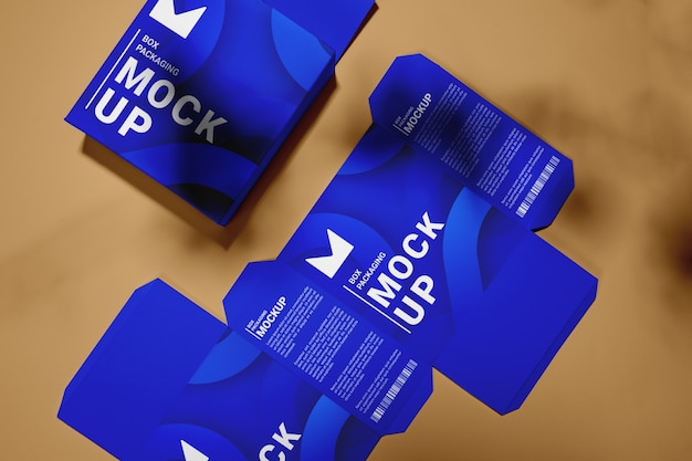 PSD folded box mockup design