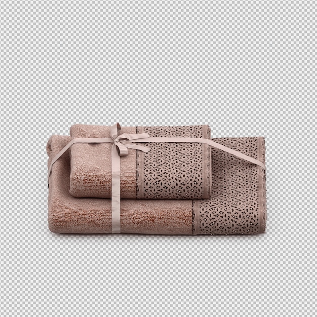 PSD folded towels 3d isolated render