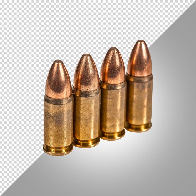 PSD four bullets are shown on a gray background