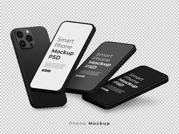 PSD four phone mockup