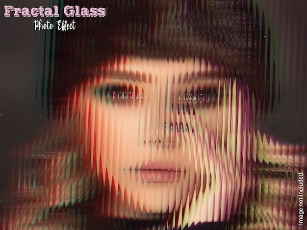 PSD fractal glass photo effect