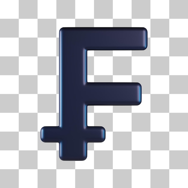 PSD franc 3d icon
