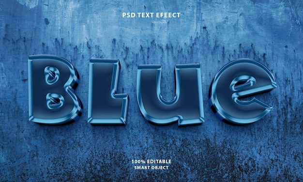 PSD free psd blue text style effect
