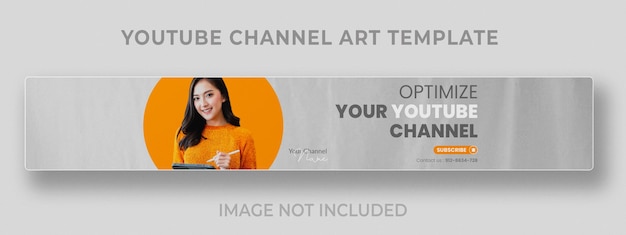 PSD free psd business youtube banner template design