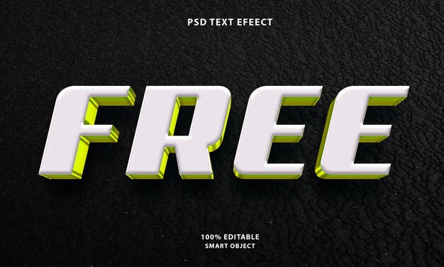 PSD free psd free 3d editable text effect