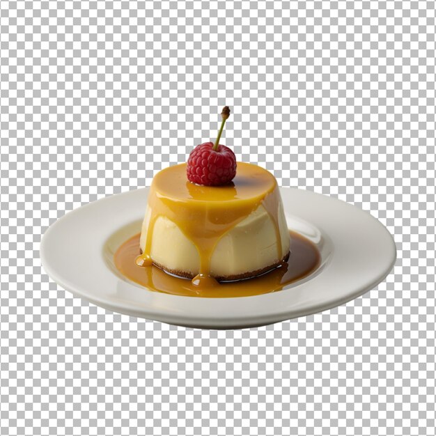 PSD fresh pudding custard on a transparent background premium psd