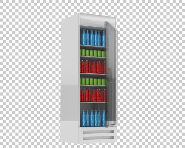 PSD fridge isolated on transparent background 3d rendering illustration