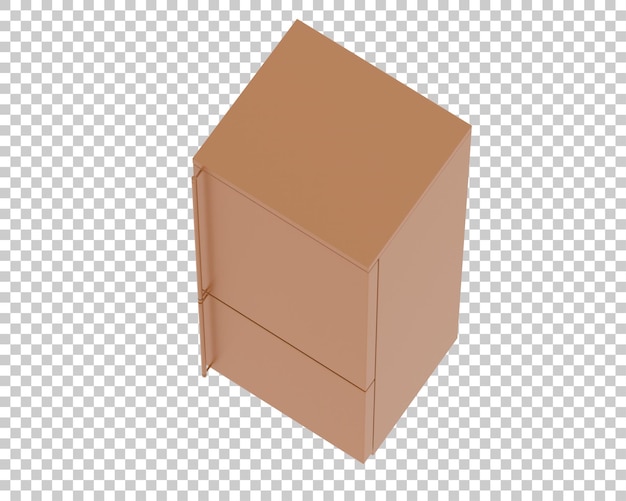 PSD fridge isolated on transparent background 3d rendering illustration