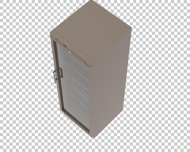 PSD fridge isolated on transparent background 3d rendering illustration