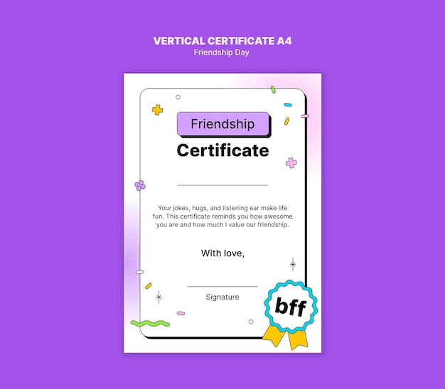 PSD friendship day template design