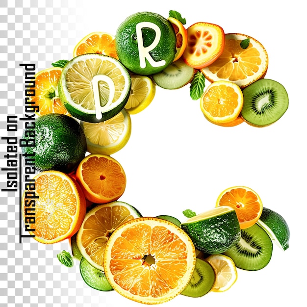 PSD fruity letter c