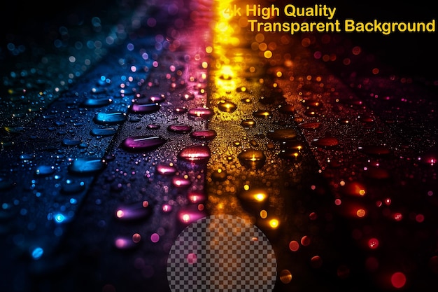 PSD full range of colors present in light from red to violet on transparent background