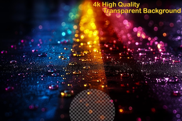 PSD full range of colors present in light from red to violet on transparent background