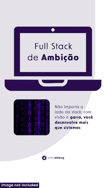 PSD full stack de ambio ambition in full stack development story flyer template editavel